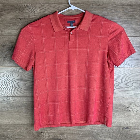 Van Heusen Polo Mens Size L Plaid Short Sleeve Shirts 1 Red & 1 Grey Lot Of 2 - Picture 9 of 15